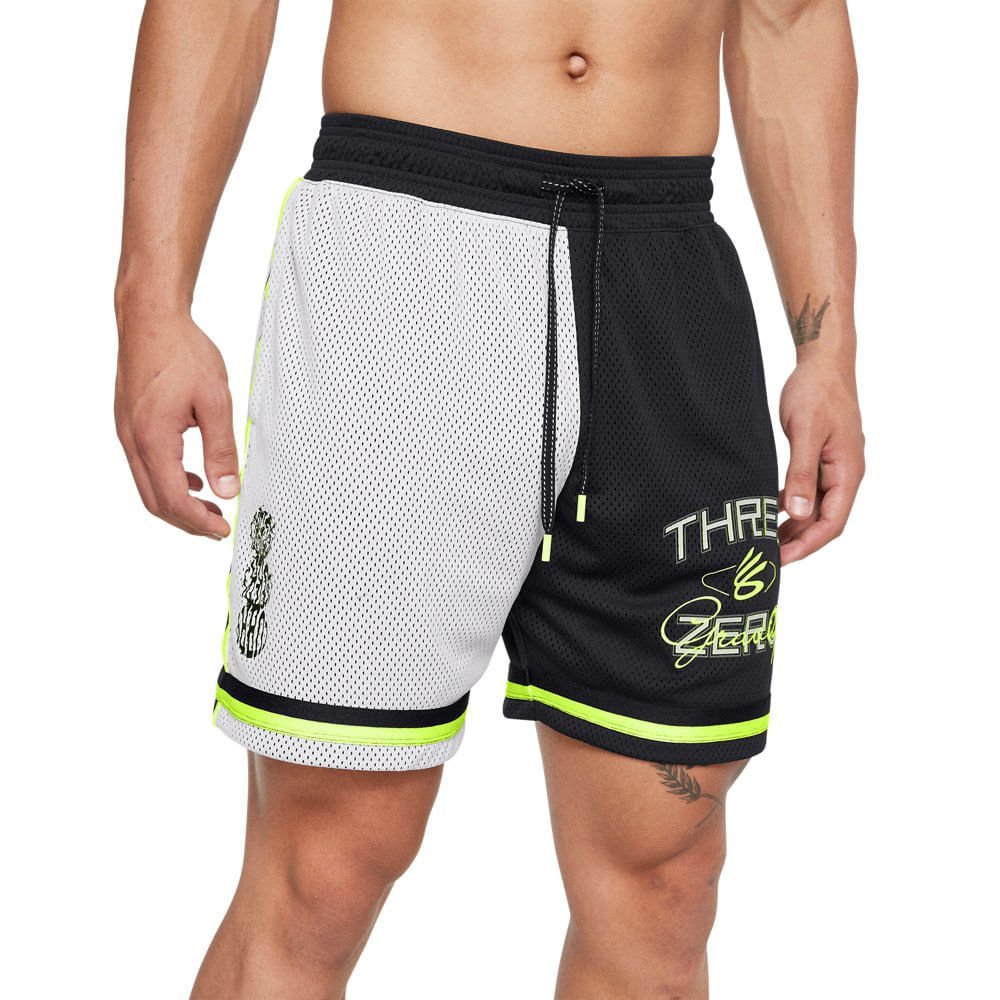 Shorts de Basquete Masculino Under Armour Curry Statement Preto 3