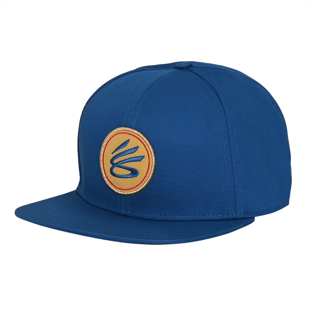 Boné Masculino Under Armour Curry Flat Brim Azul 2