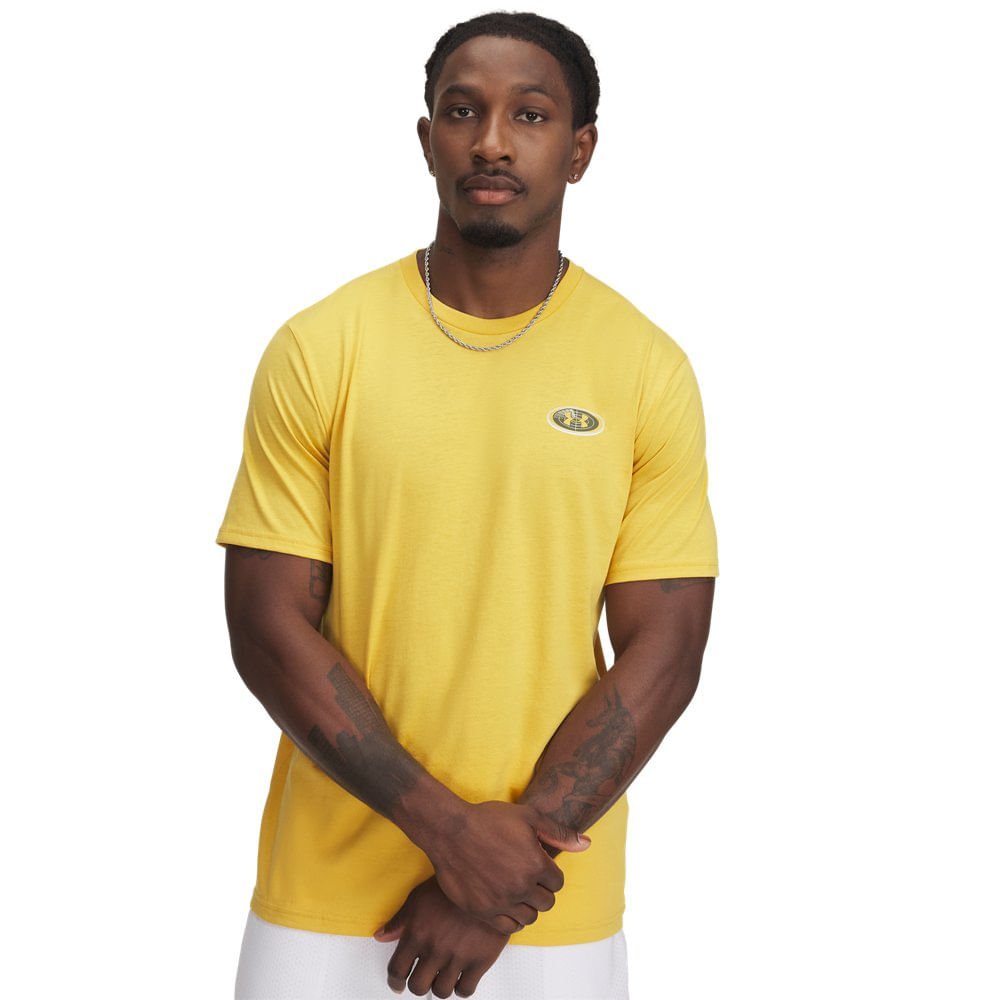 Camiseta de Treino Under Armour Outdoor Map Masculina Amarelo 2