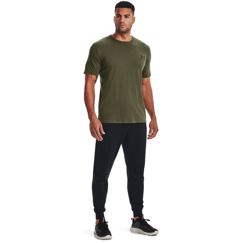 Camiseta Sportstyle Under Armour Left Chest Masculina Verde 3