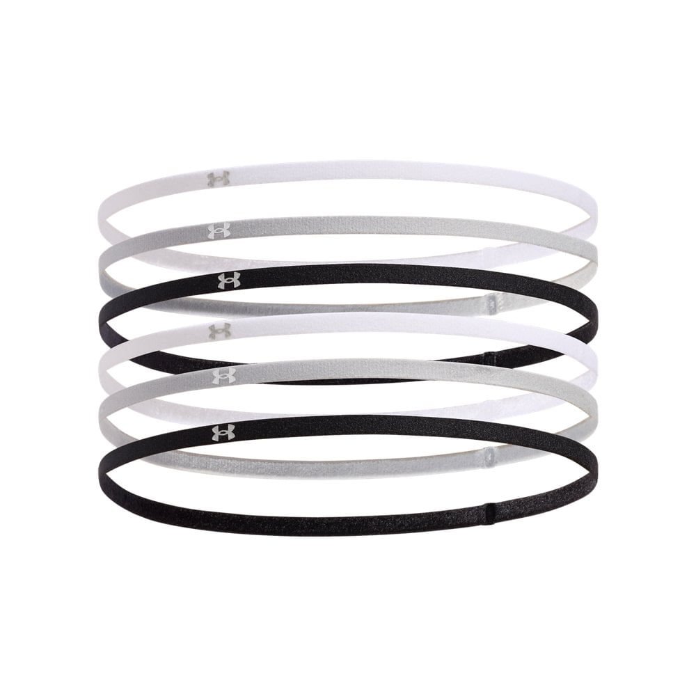 Faixa de Cabeça Under Armour Mini Elastic Feminina - Pacote Com 6 Faixas