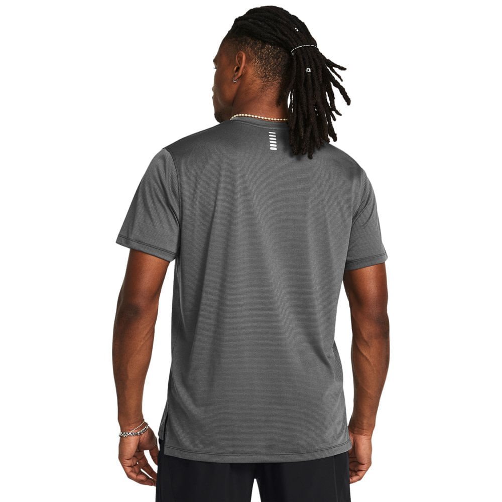 Camiseta de Corrida Under Armour Launch Masculina Cinza 2