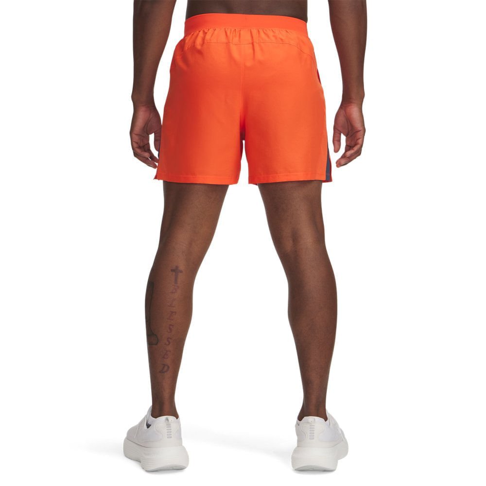 Shorts de Corrida Under Armour Launch 5 Masculino Laranja 2