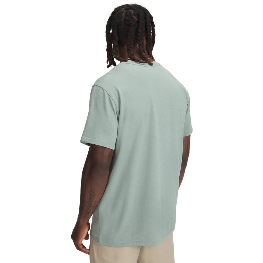 Camiseta de Treino Under Armour Heavyweight Masculina Verde 2