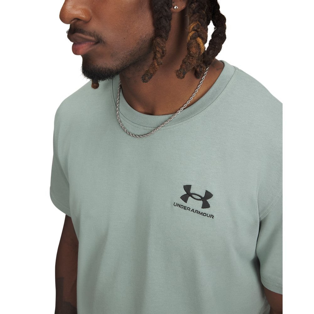 Camiseta de Treino Under Armour Heavyweight Masculina Verde 3