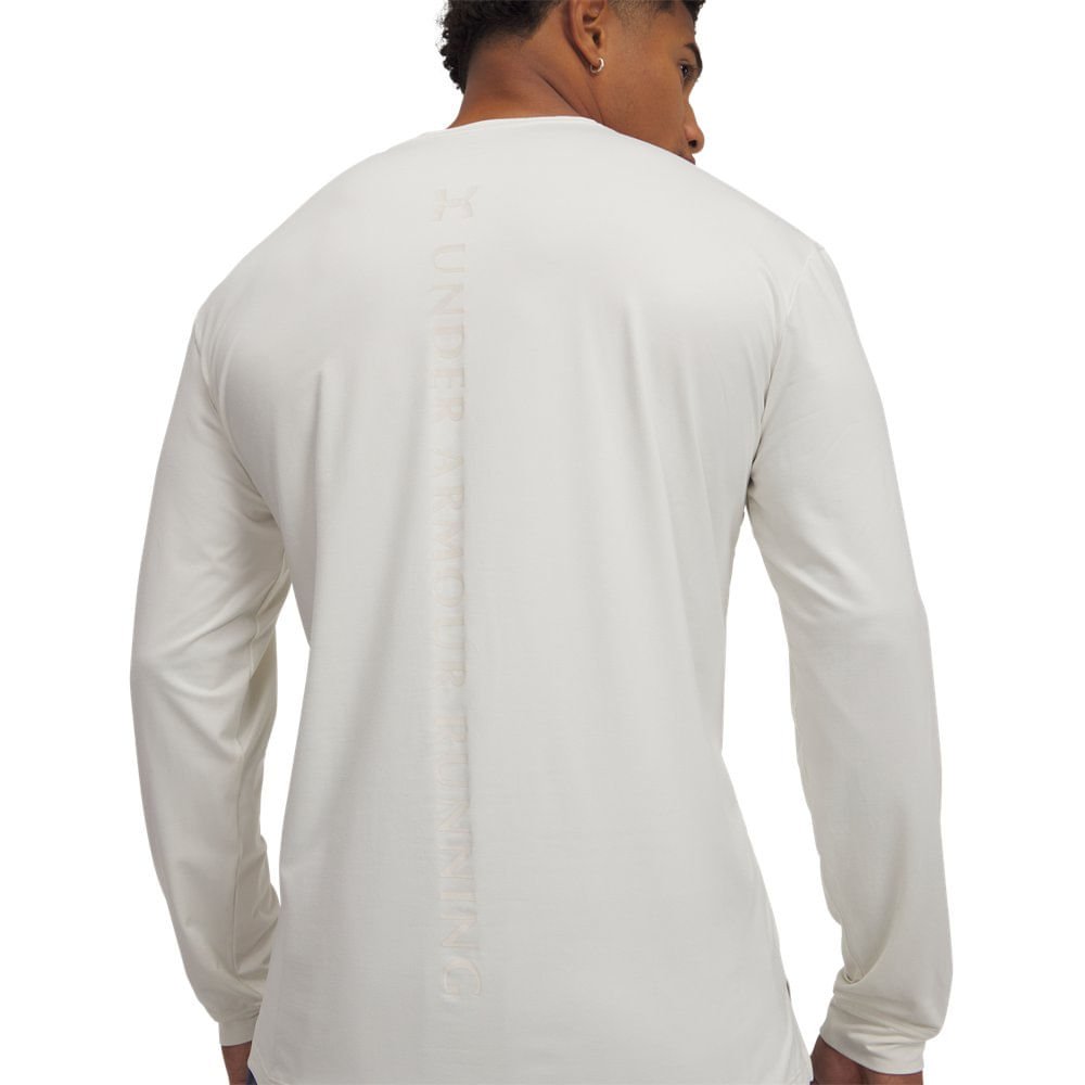 Camiseta de Corrida Under Armour Run 96 Masculina Bege 3