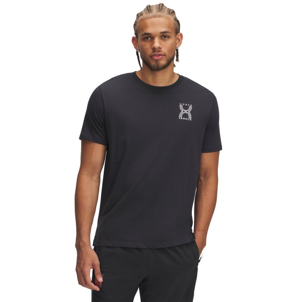 Camiseta de Corrida Under Armour Run 96 Masculina Preto 3
