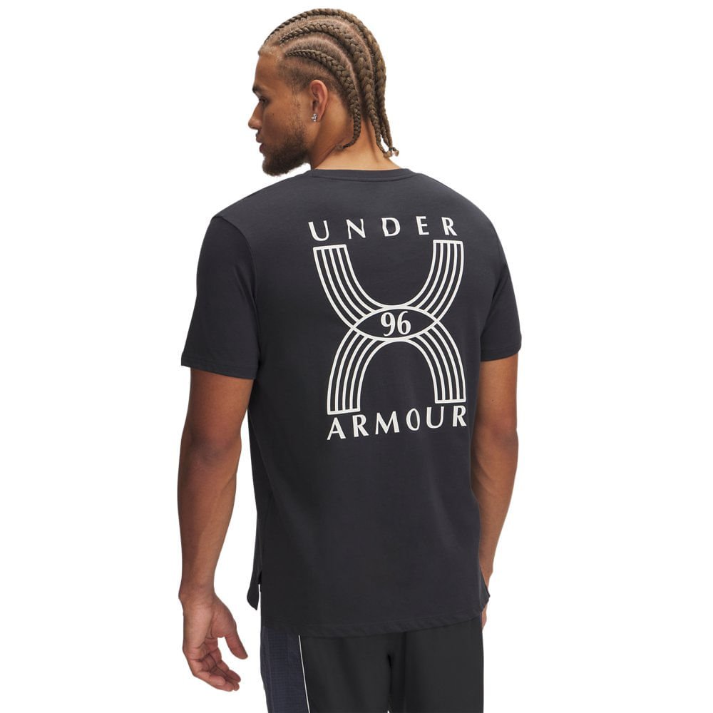 Camiseta de Corrida Under Armour Run 96 Masculina Preto 4