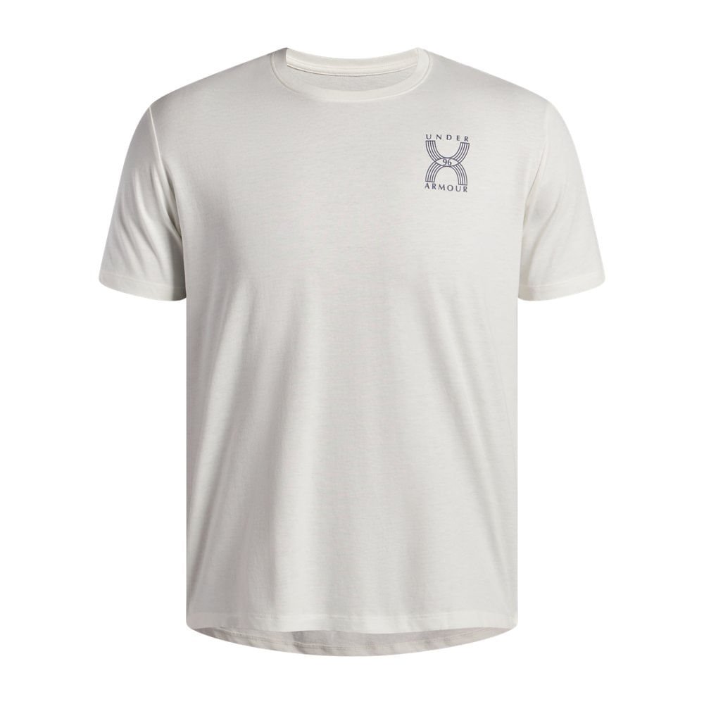 Camiseta de Corrida Under Armour Run 96 Masculina Bege 3