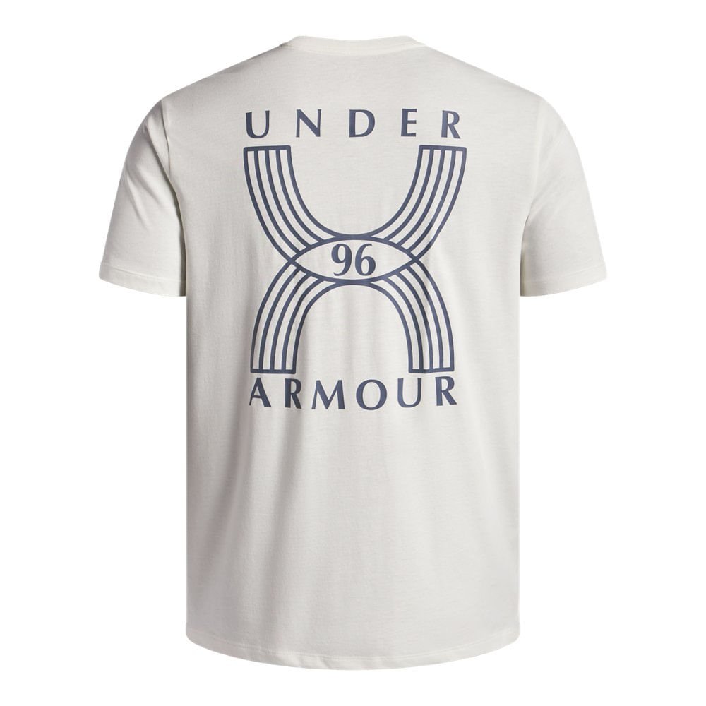 Camiseta de Corrida Under Armour Run 96 Masculina Bege 4