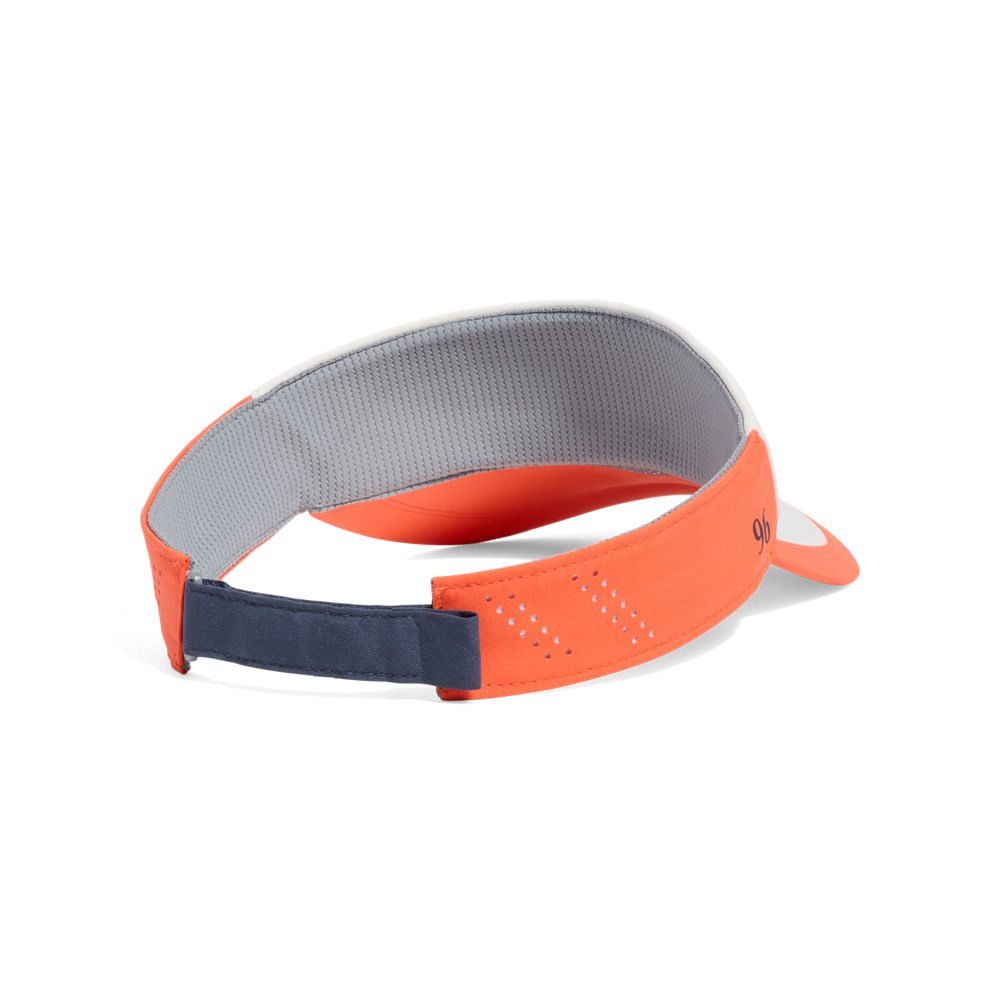 Viseira de Corrida Under Armour Launch Feminina Branco/Laranja 2