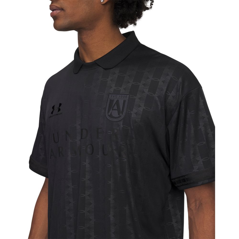Camiseta Futebol Masculina Under Armour 96 Terrace Preto 2