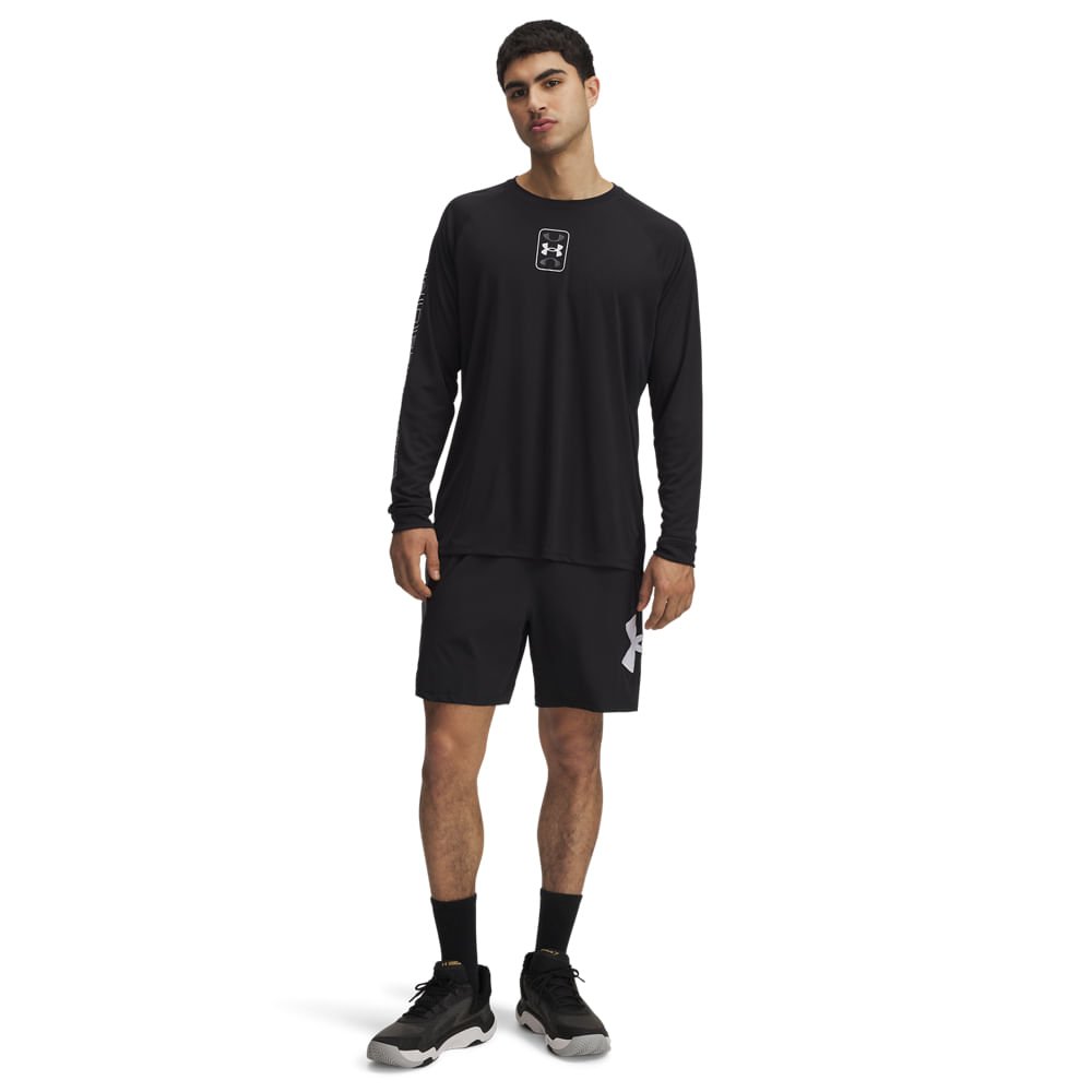 Shorts de Basquete Under Armour Zone Woven Masculino Preto 2