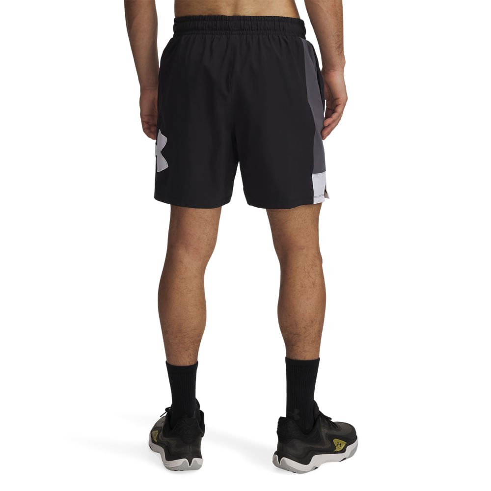 Shorts de Basquete Under Armour Zone Woven Masculino Preto 4