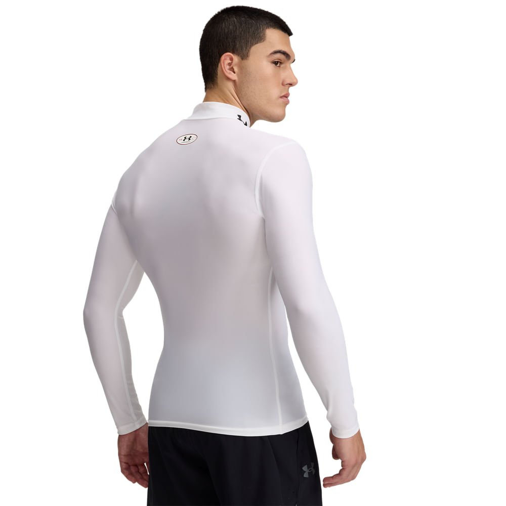 Camiseta Compressão de Treino Under Armour HeatGear Masculina Branco 2