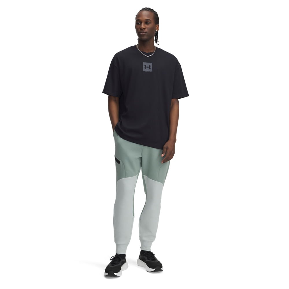 Calça de Treino Under Armour Unstoppable Fleece Masculina Verde 2