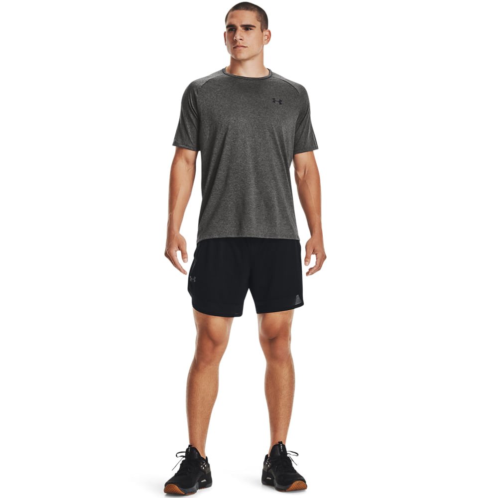 Camiseta de Treino Masculina Under Armour Tech 2.0 SS Cinza 2
