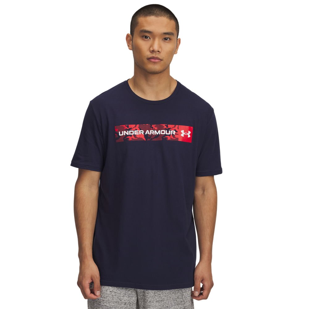 Camiseta de Treino Under Armour Camo Chest Stripe Masculina