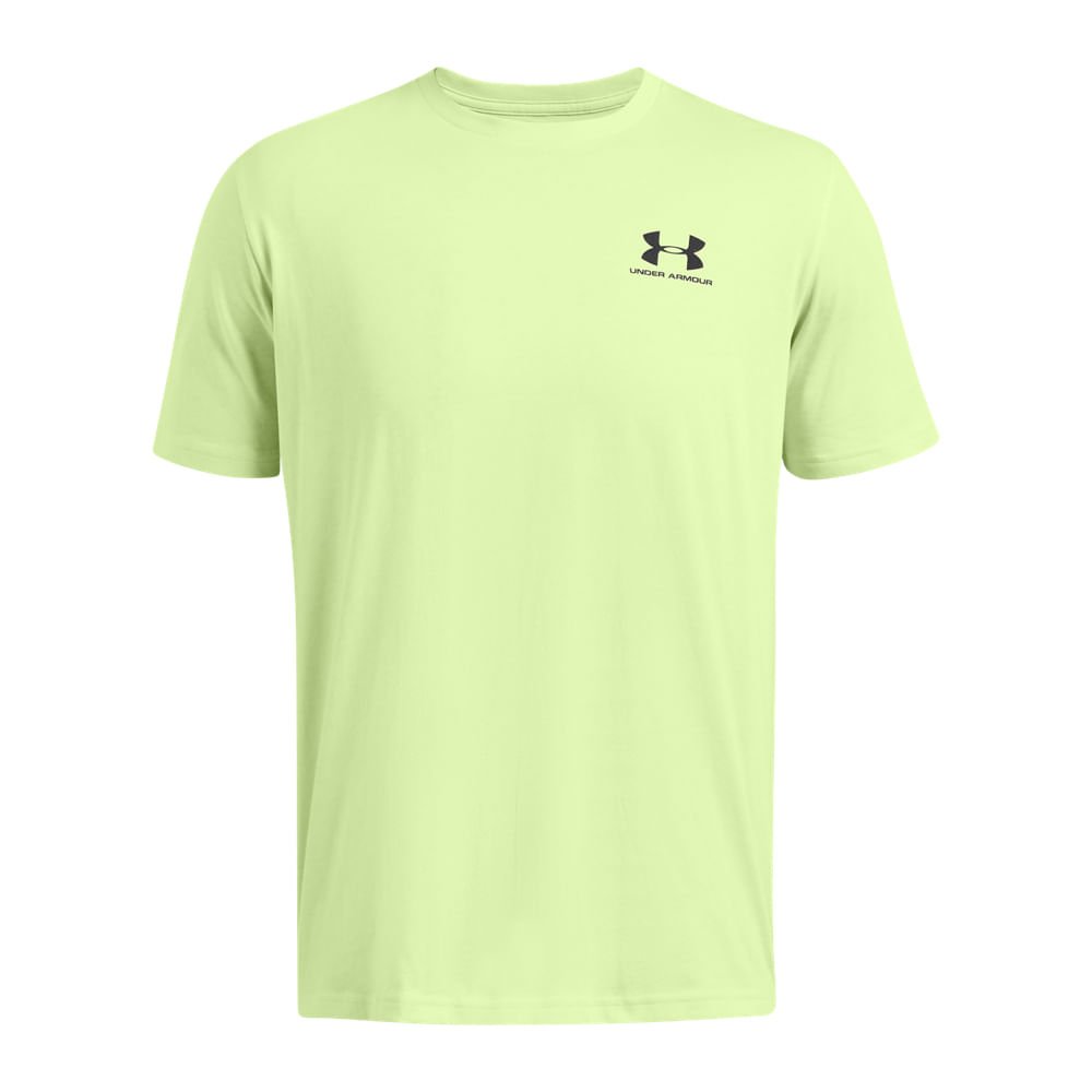 Camiseta de Treino Masculina Under Armour Sportstyle Left Chest Verde 3
