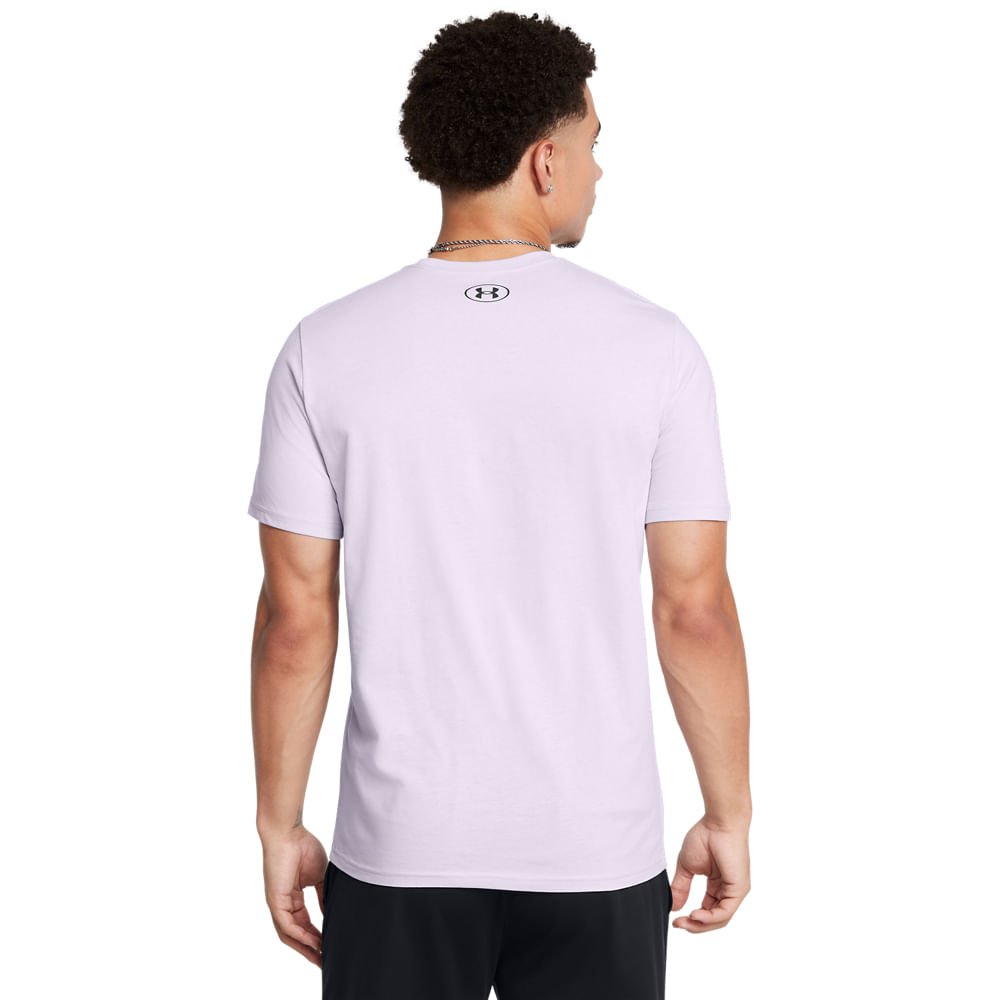 Camiseta de Treino Masculina Under Armour Sportstyle Left Chest Roxo 2