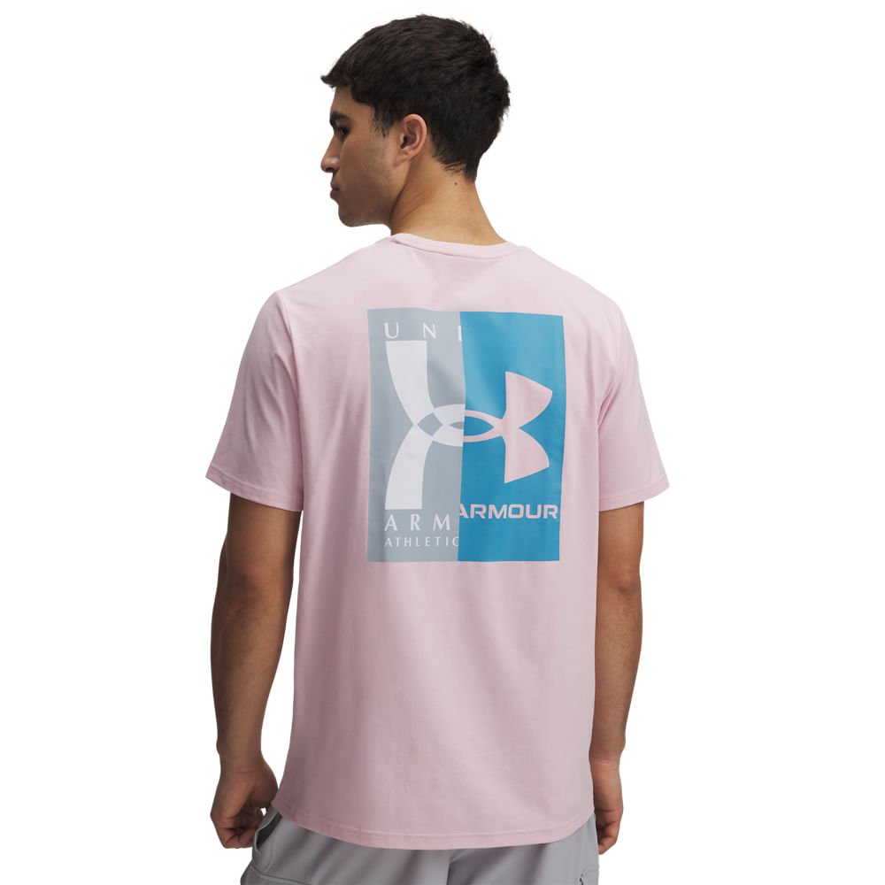 Camiseta Sportstyle Under Armour Evol Logo Masculina Rosa 2
