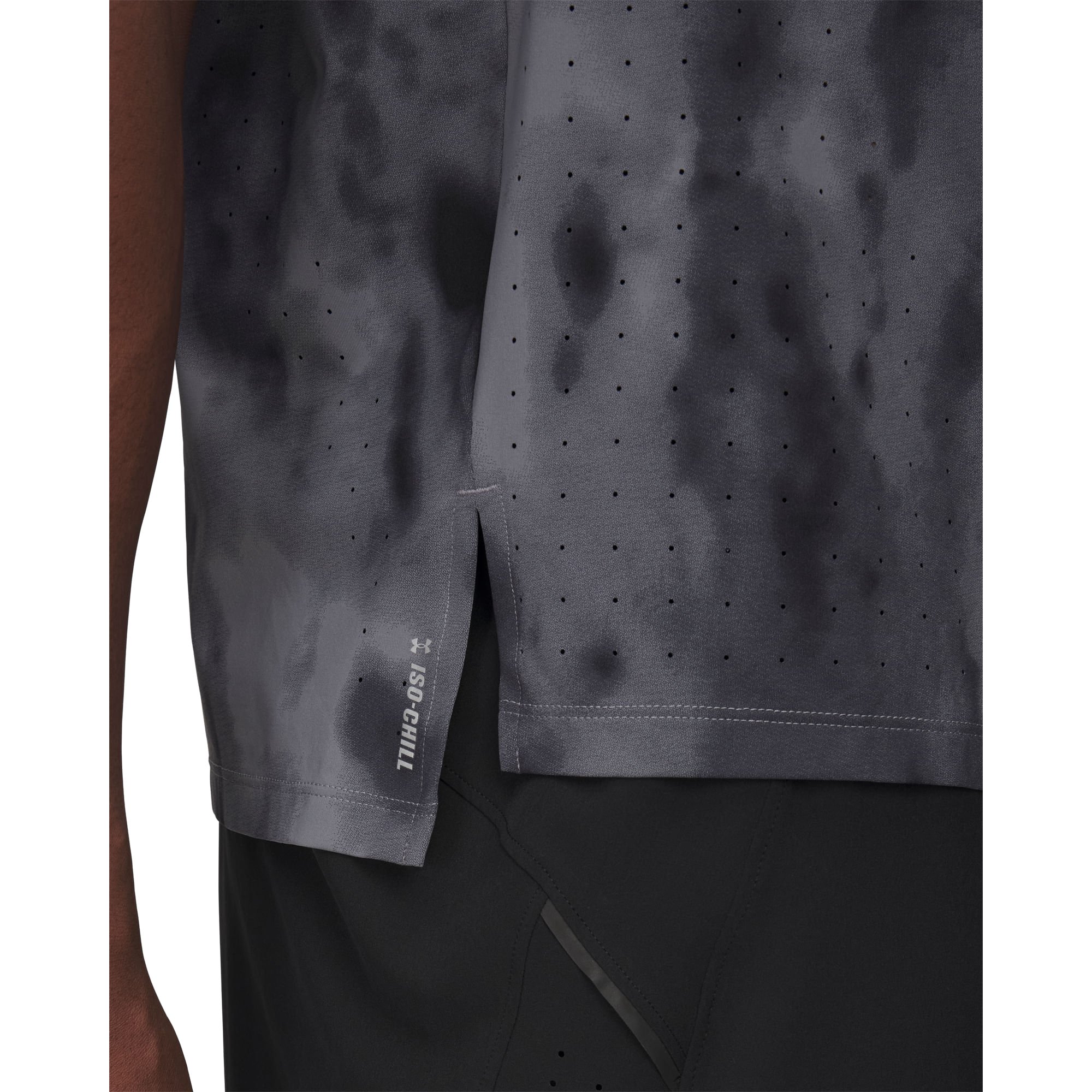 Camiseta de Corrida Under Armour Lunch Elite Masculina Cinza 3