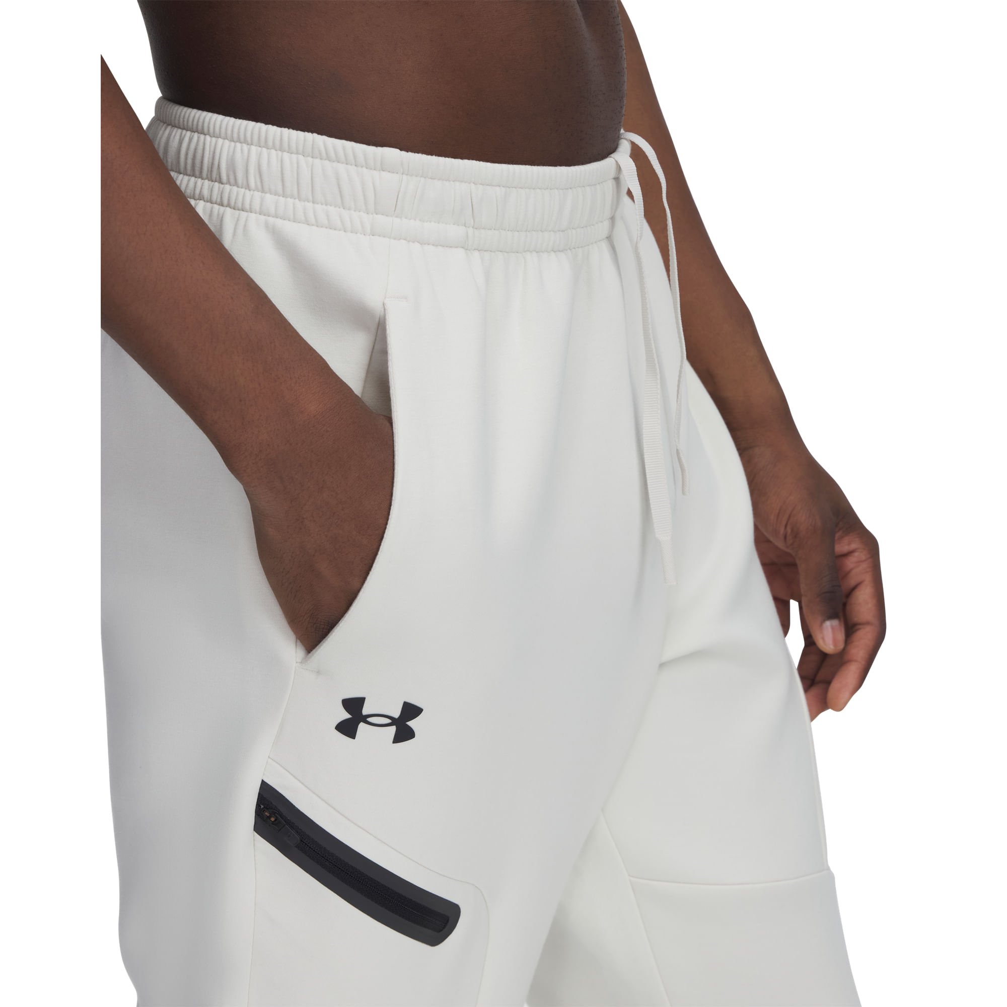 Calça de Treino Under Armour Unstoppable Fleece Masculina Branco 4