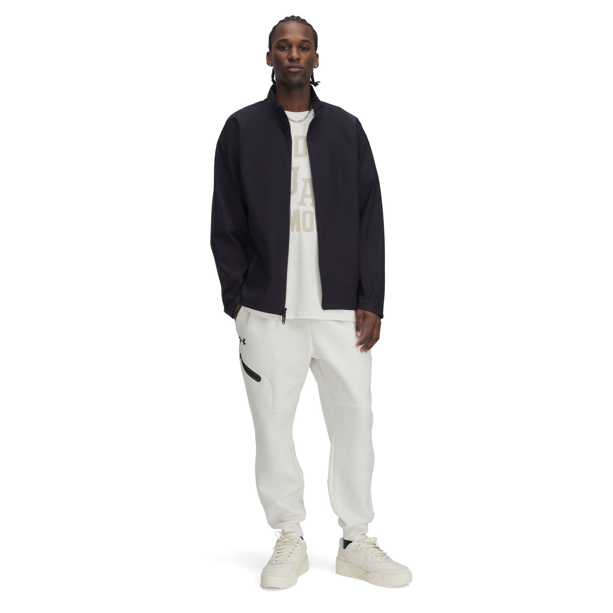 Calça de Treino Under Armour Unstoppable Fleece Masculina Branco 2