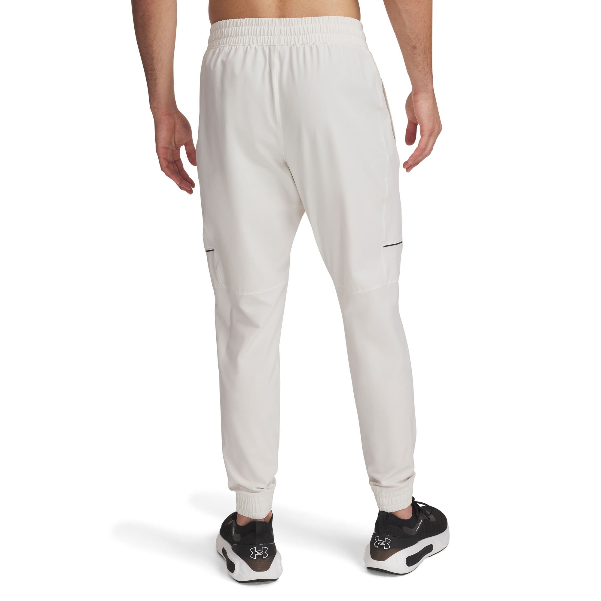 Calça de Basquete Under Armour Zone Woven Masculina Branco 2