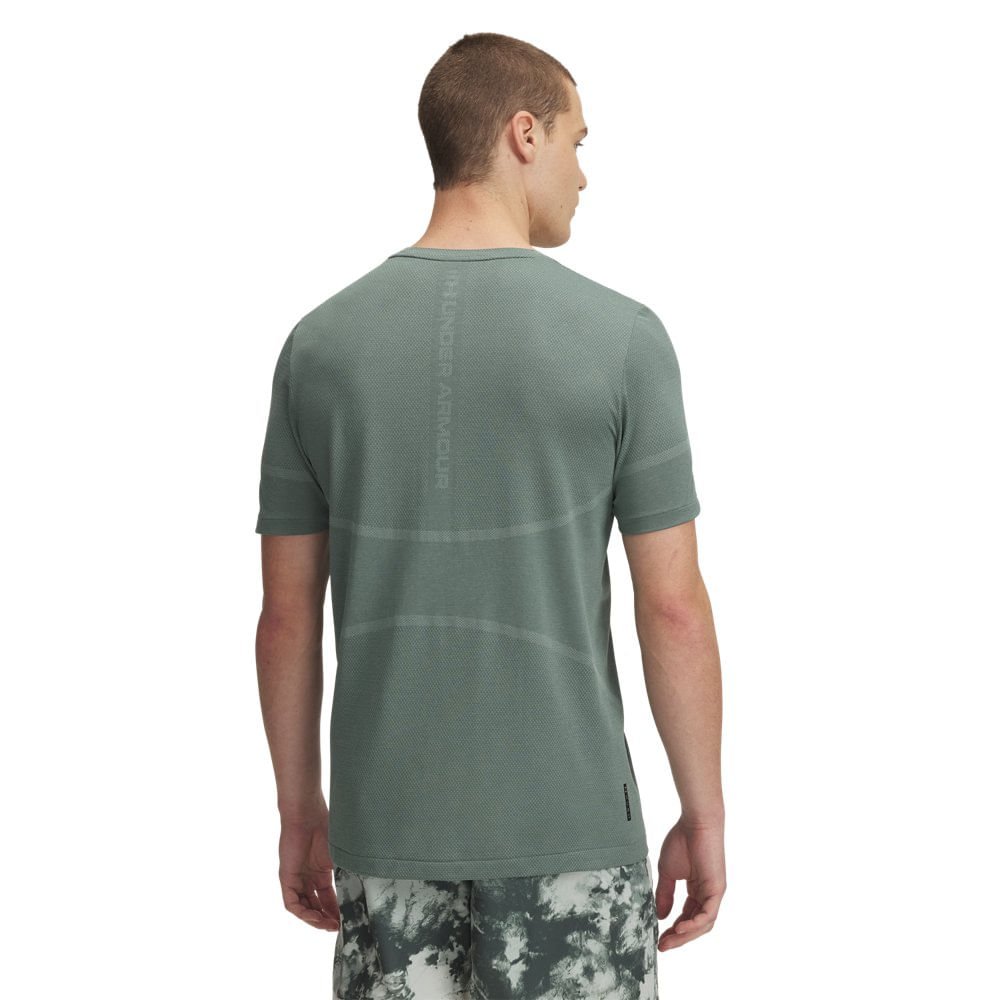 Camiseta de Treino Masculina Under Armour Rush Seamless Legacy Verde 2