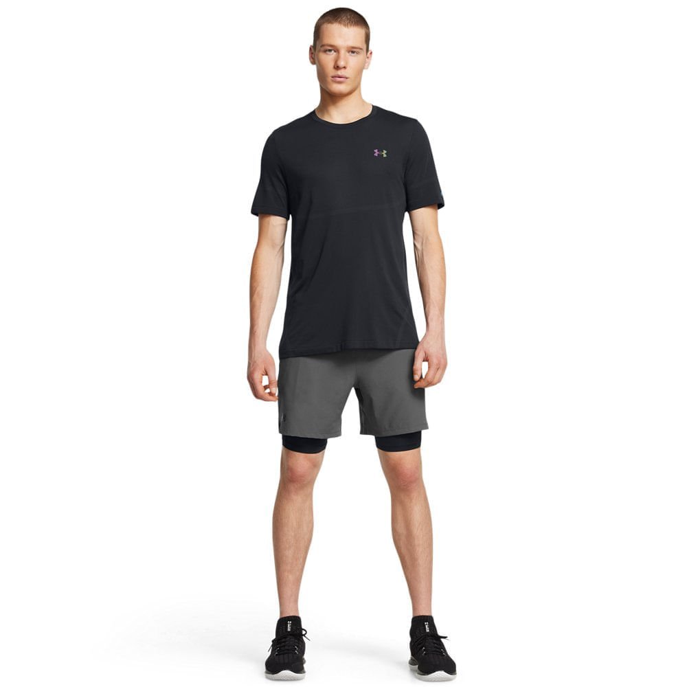 Shorts de Treino Under Armour Vanish Woven 2 em 1 Masculino Cinza 4
