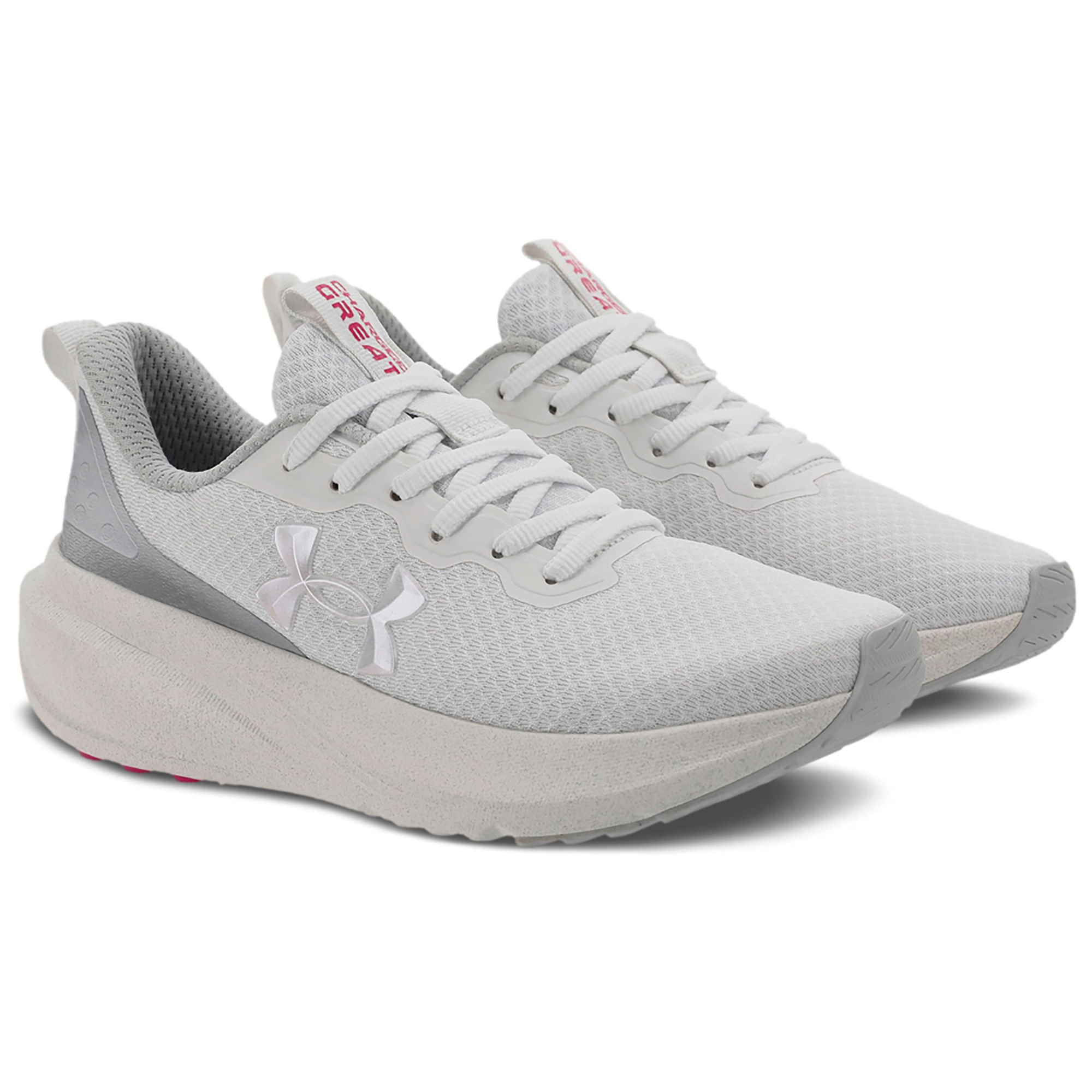 Tênis de Corrida Under Armour Charged Great Feminino Branco/Cinza 2