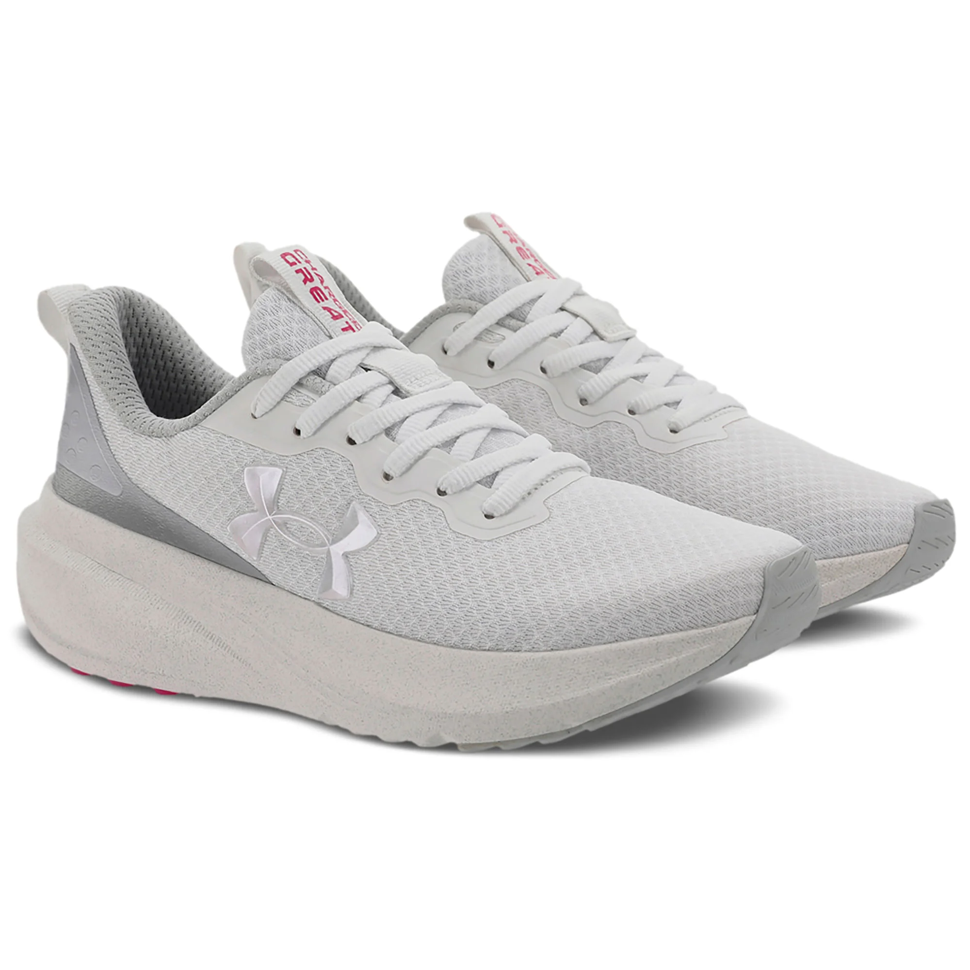 Tênis de Corrida Under Armour Charged Great Feminino Branco/Cinza 2