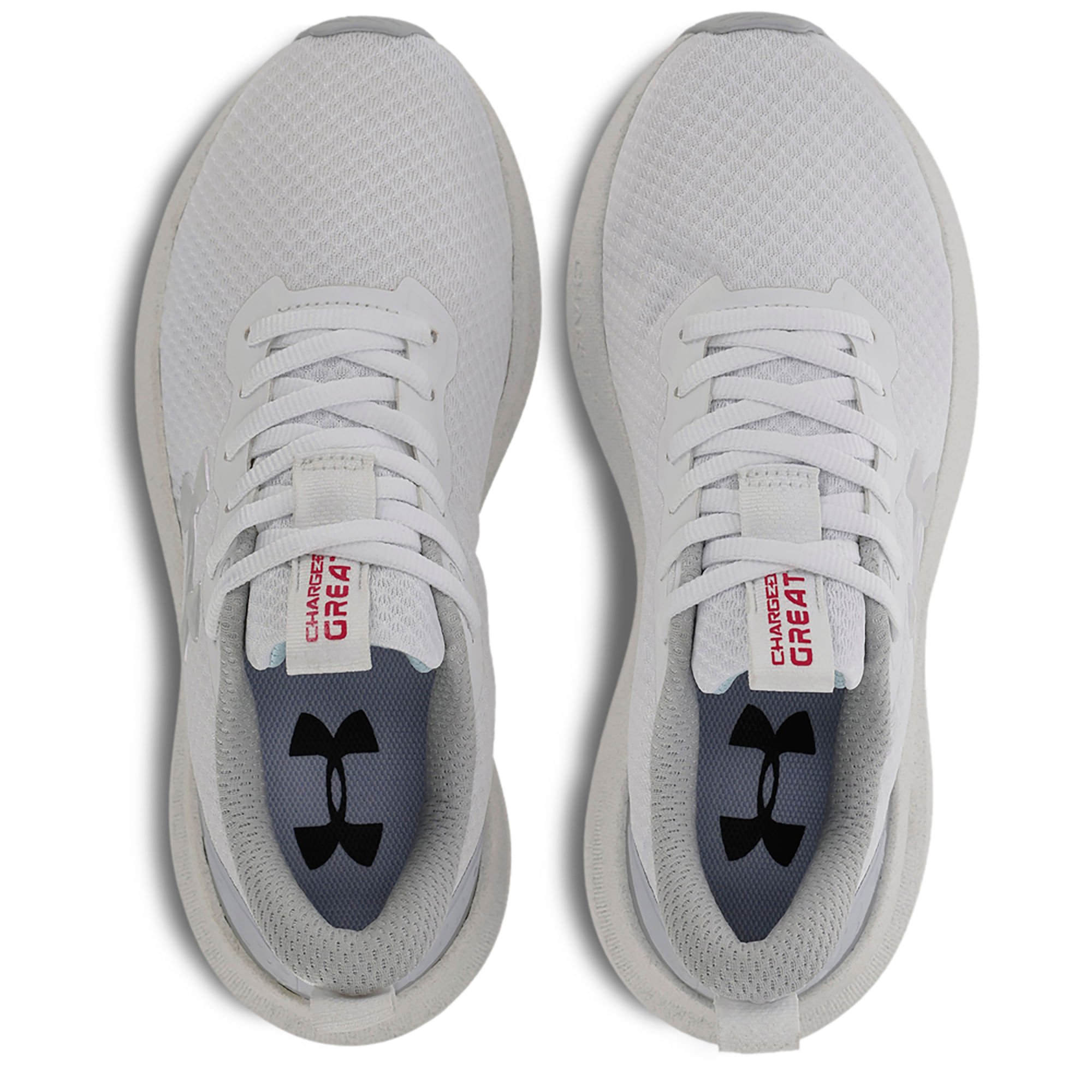 Tênis de Corrida Under Armour Charged Great Feminino Branco/Cinza 3