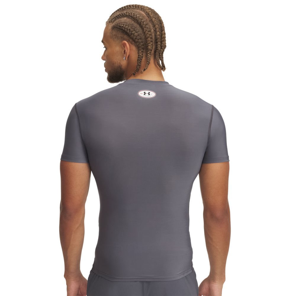 Camiseta de Treino Under Armour Heatgear Masculina Cinza 2