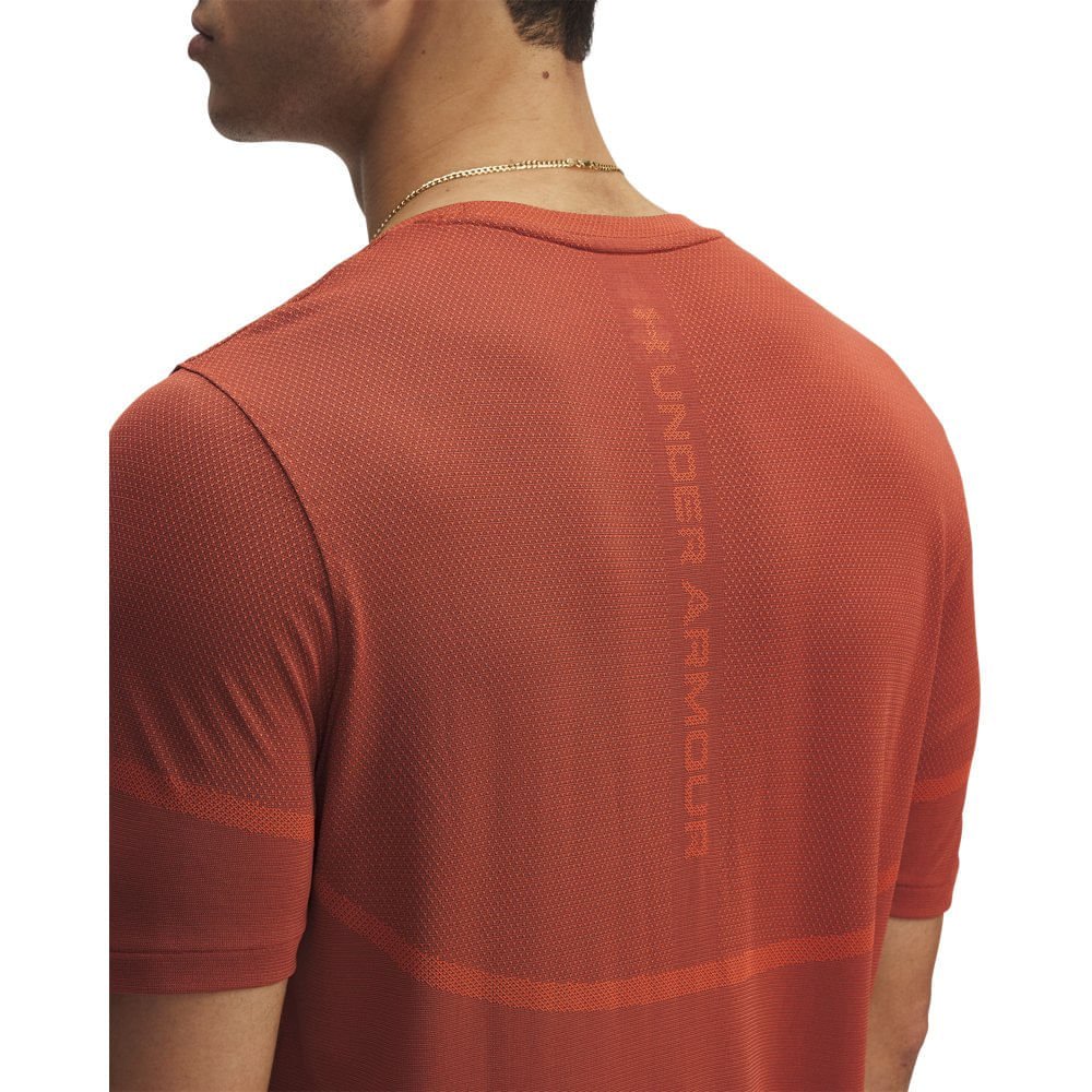 Camiseta de Treino Masculina Under Armour Rush Seamless Legacy Vermelho 4