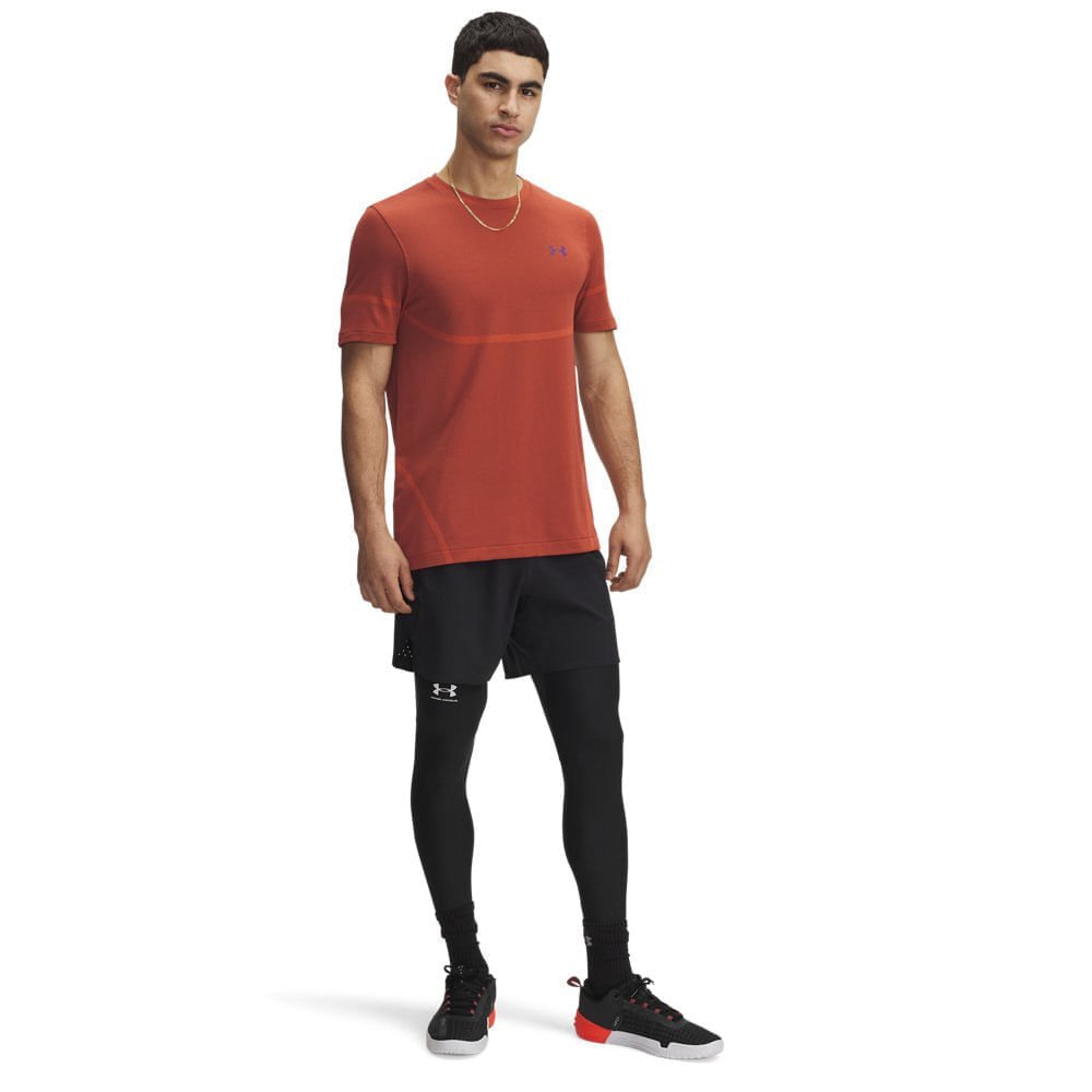 Camiseta de Treino Masculina Under Armour Rush Seamless Legacy Vermelho 3