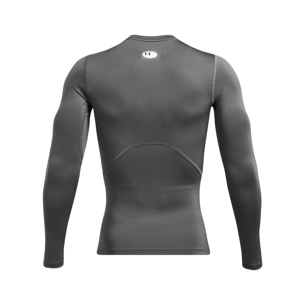 Camiseta Compressão de Treino Under Armour HeatGear Masculina Cinza 4