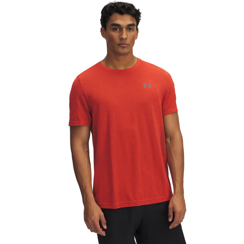 Camiseta de Treino Under Armour Vanish Seamless Masculina Vermelho 2