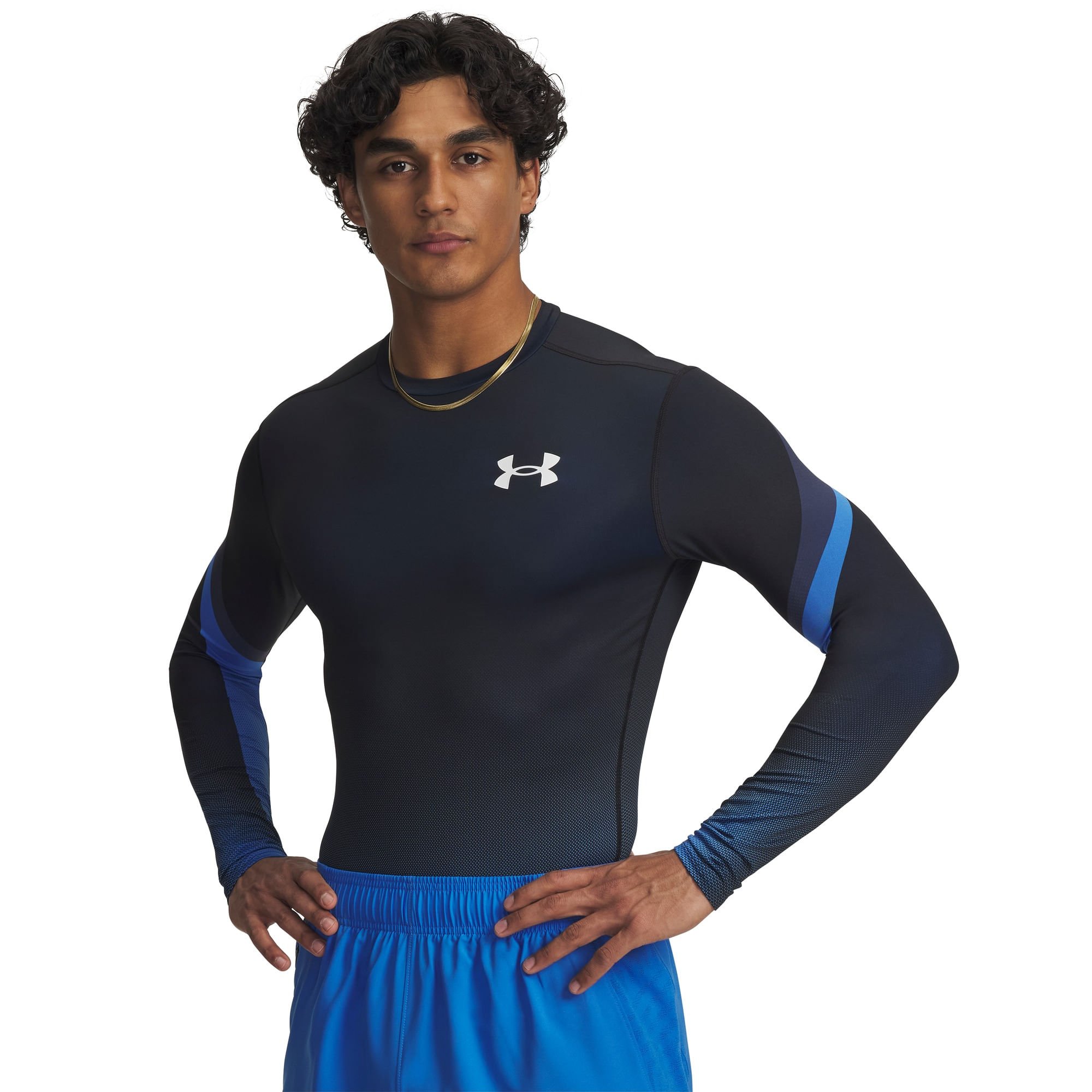 Camiseta Treino Under Armour Heatgear Masculino Azul 1