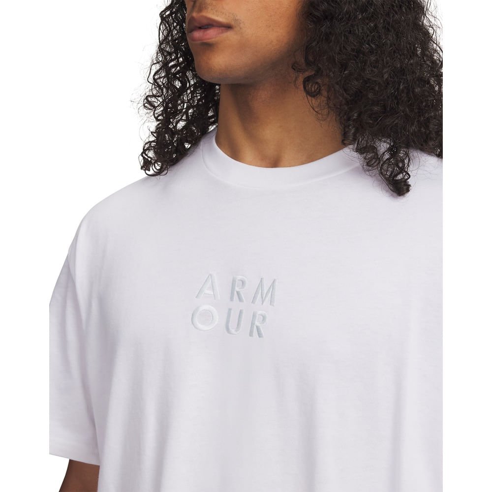 Camiseta Sportstyle Under Armour Heavyweight Masculina Branco 3