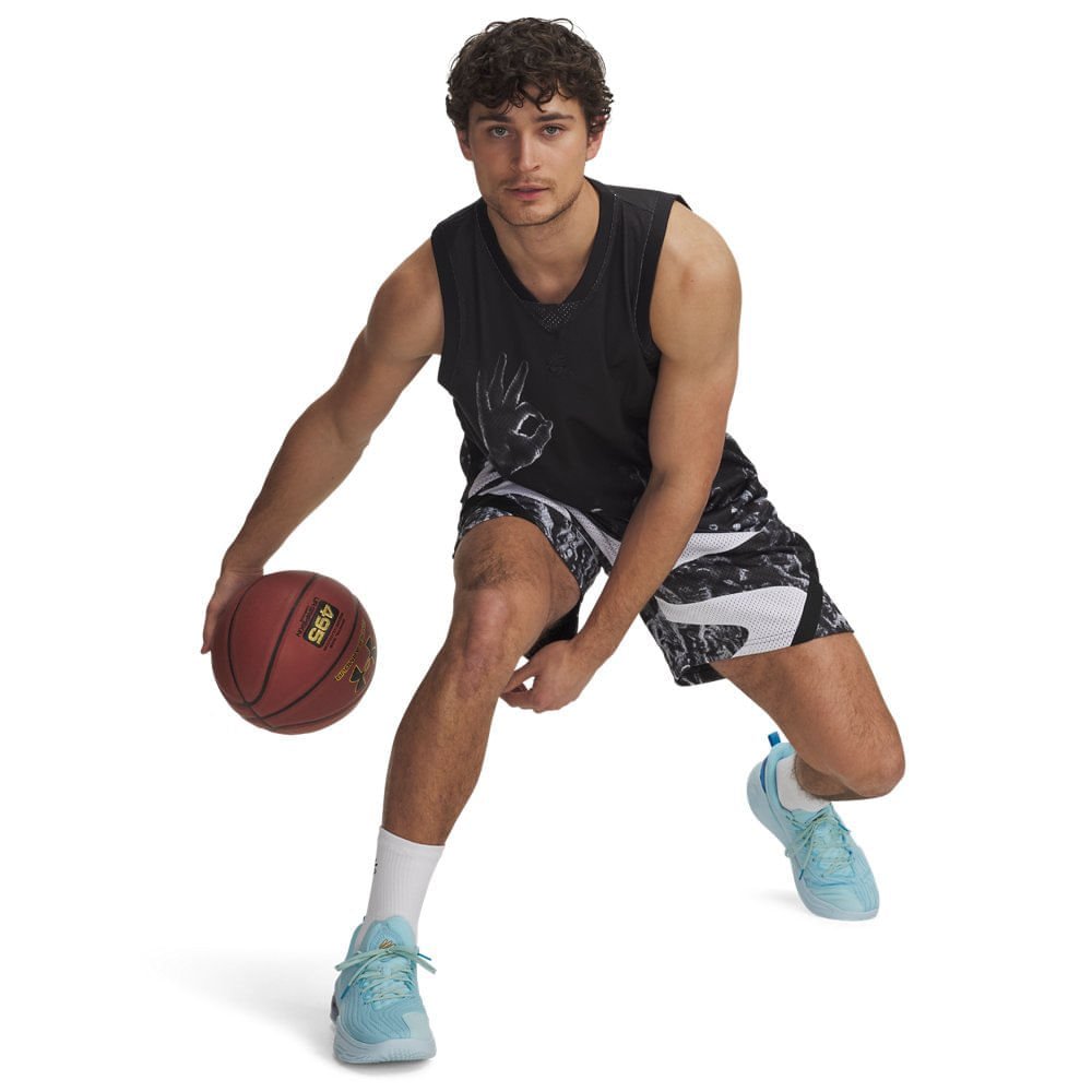 Regata Under Armour Curry Signature Masculina Preto 3