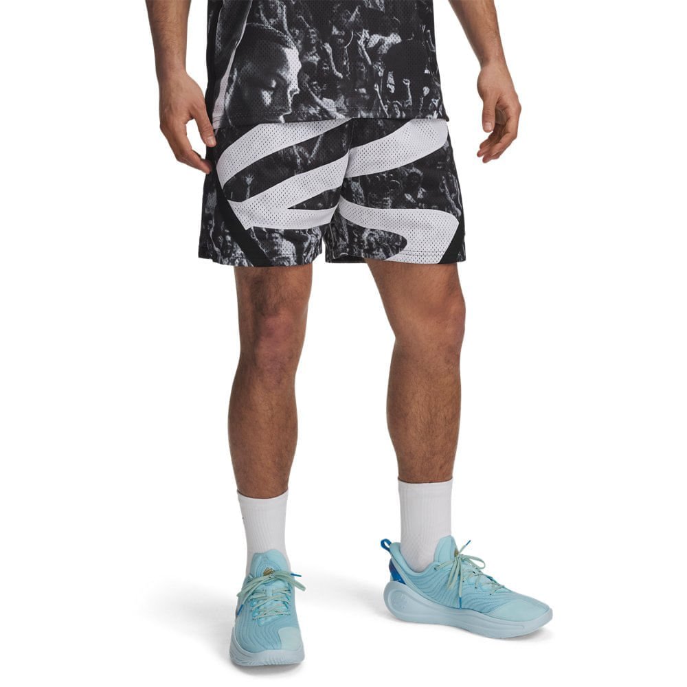 Shorts de Basquete Under Armour Curry Sig Sub Masculino Preto 2
