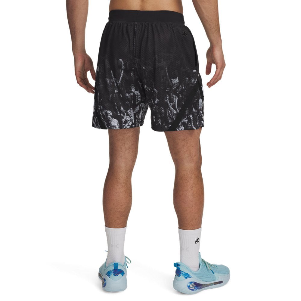 Shorts de Basquete Under Armour Curry Sig Sub Masculino Preto 3