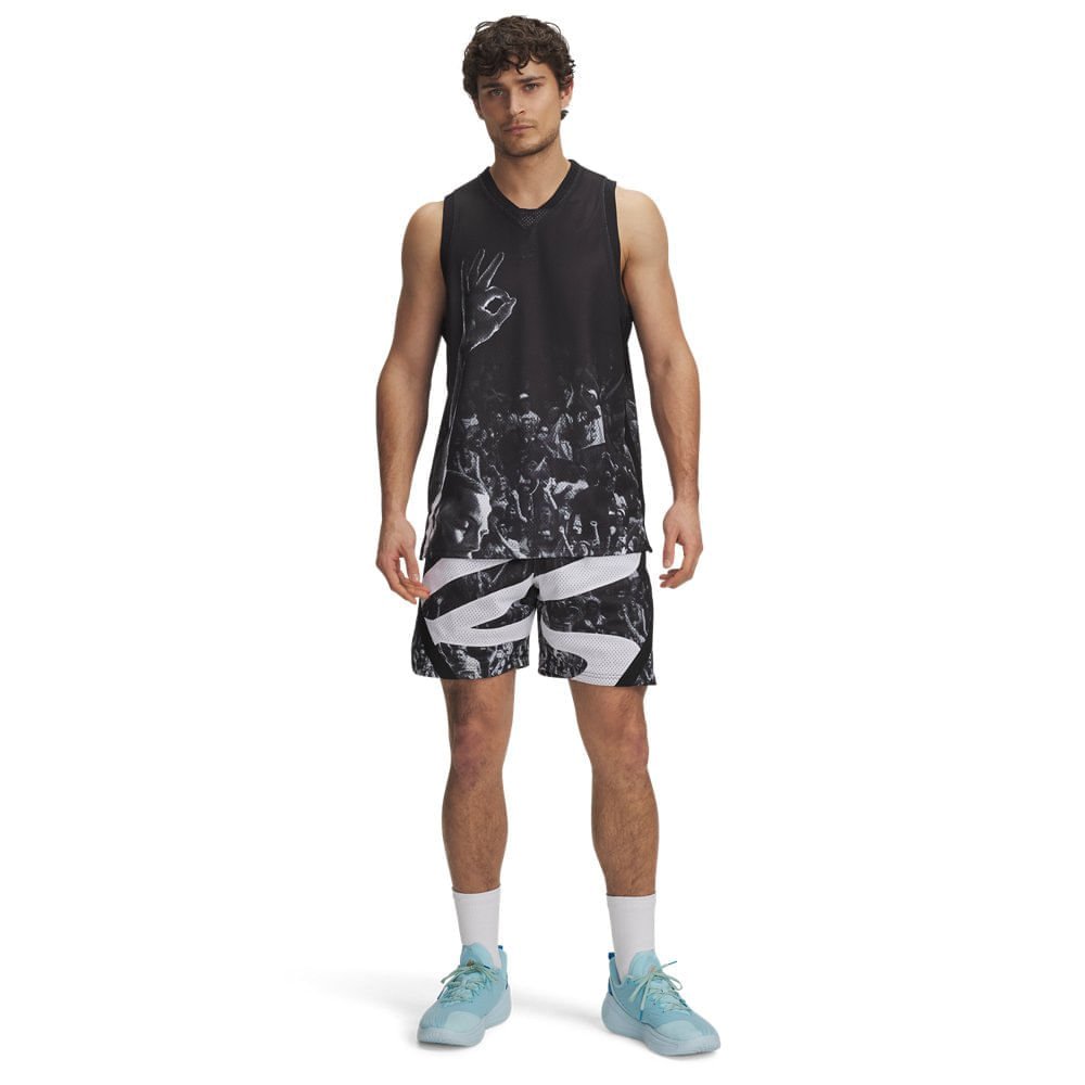 Shorts de Basquete Under Armour Curry Sig Sub Masculino Preto 4