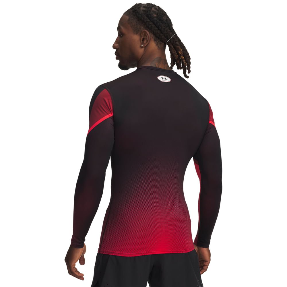 Camiseta de Treino Under Armour Heatgear Sublimated Crew Masculina Vermelho 2