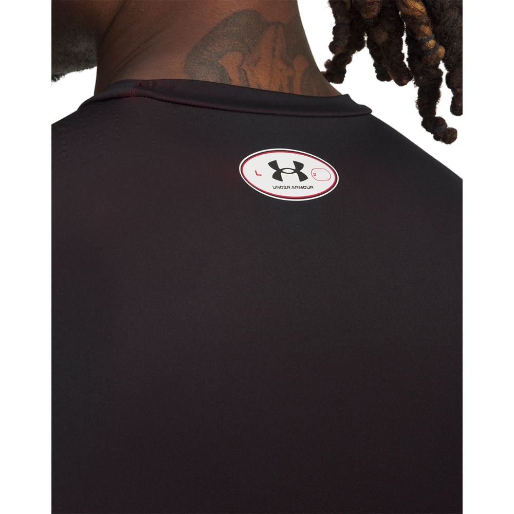 Camiseta de Treino Under Armour Heatgear Sublimated Crew Masculina Vermelho 3