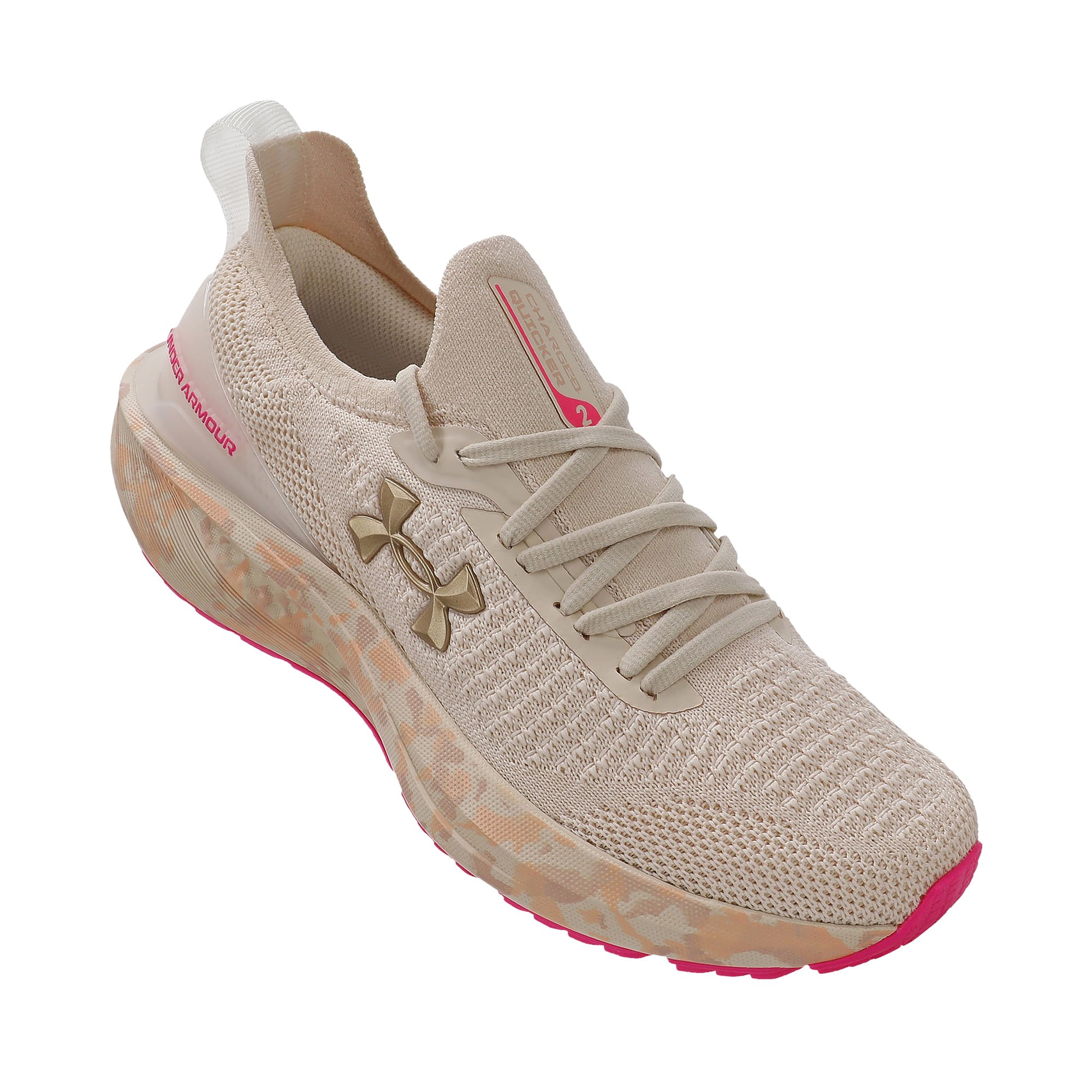 Tênis de Treino Under Armour Charged Quicker 2 Feminino Bege 6