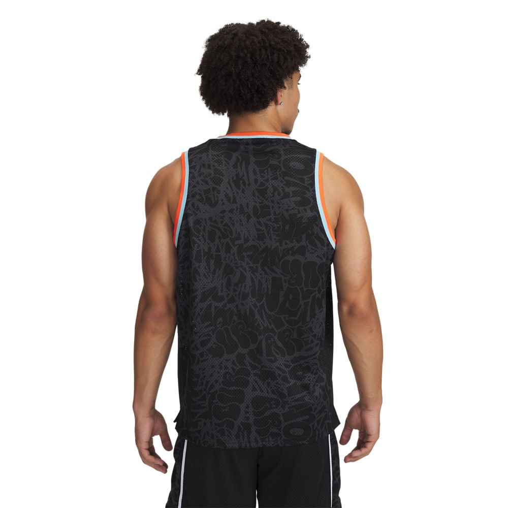 Regata de Basquete Under Armour Zone Pro Mesh Masculina Preto 2