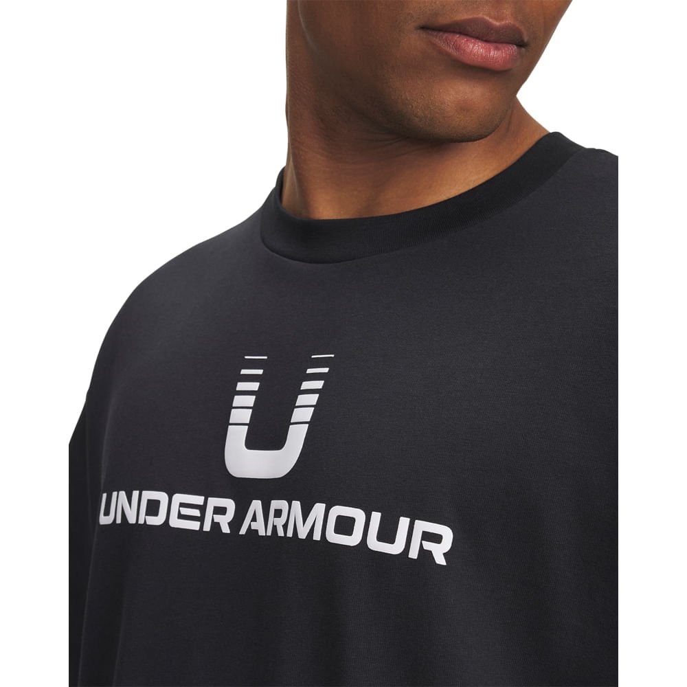 Camiseta Sporstyle Under Armour Heavyweight U Logo Masculina Preto 2